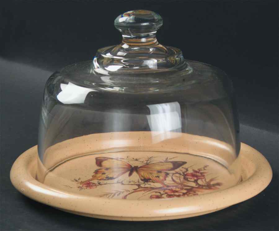 Butterfly Cheese and Cracker Set with Dome by Treasure Craft-1