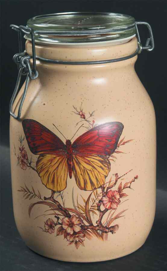 Butterfly 8" Storage Jar & Lid by Treasure Craft-1
