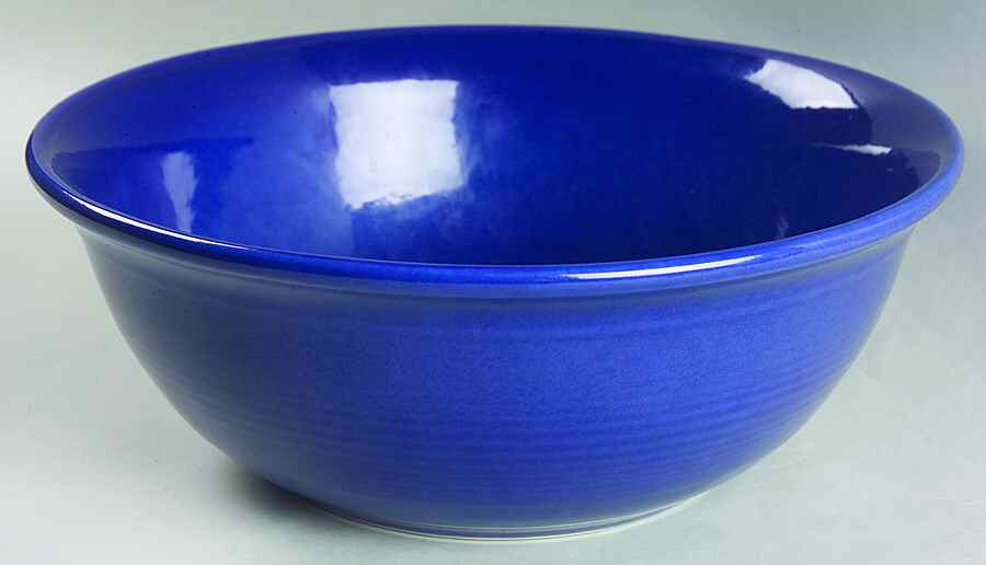 Color Story Blue 12" Large Salad Serving Bowl by Treasure Craft-1