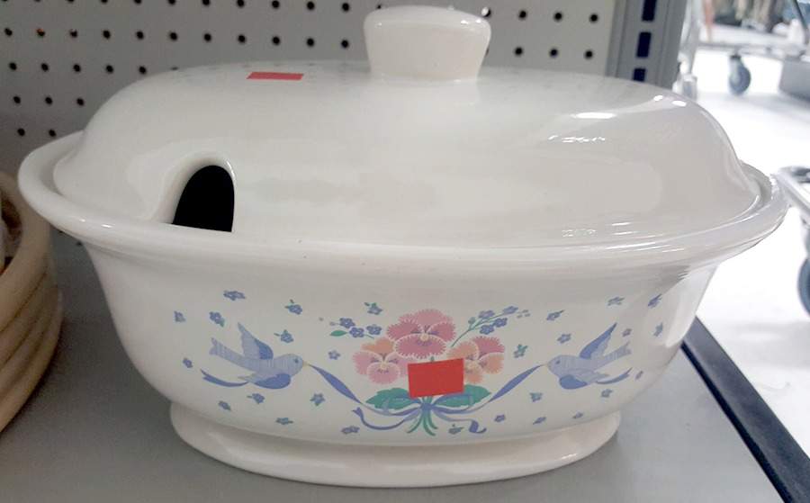 Stitch In Time Tureen &  Lid by Treasure Craft-1