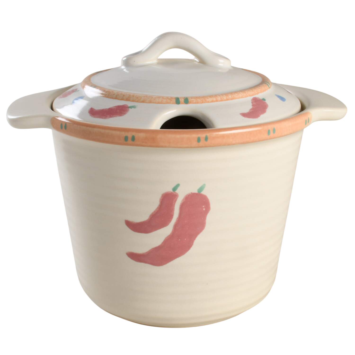 Taos Bean Pot & Lid by Treasure Craft-1