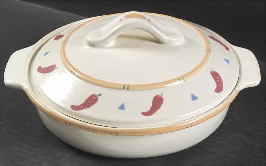 Taos 1.5 Qt Round Covered Casserole by Treasure Craft-1