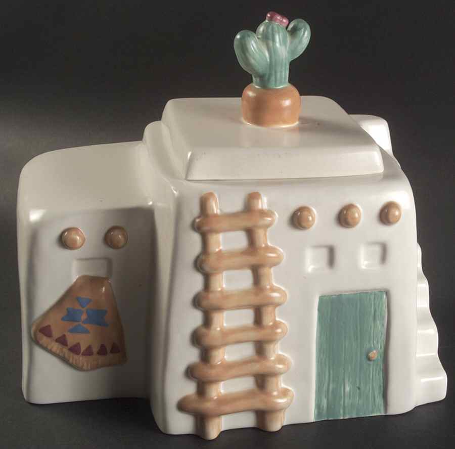 Taos House Cookie Jar & Lid by Treasure Craft-1