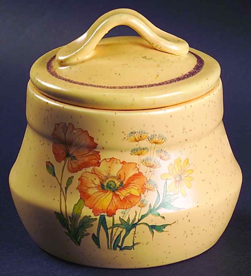 Wildflower Sugar Bowl & Lid by Treasure Craft-1