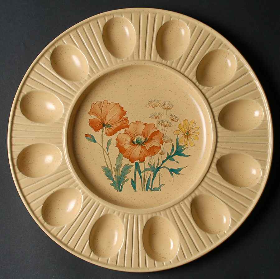Wildflower Deviled Egg Plate by Treasure Craft-1