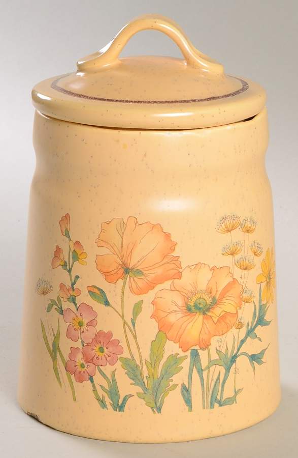 Wildflower Small Canister & Lid by Treasure Craft-1