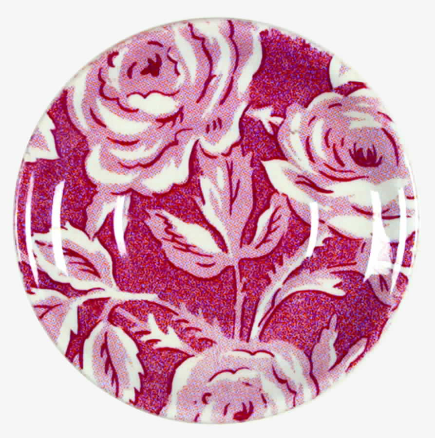 Oregonian Rose Red Saucer by Tepco-1