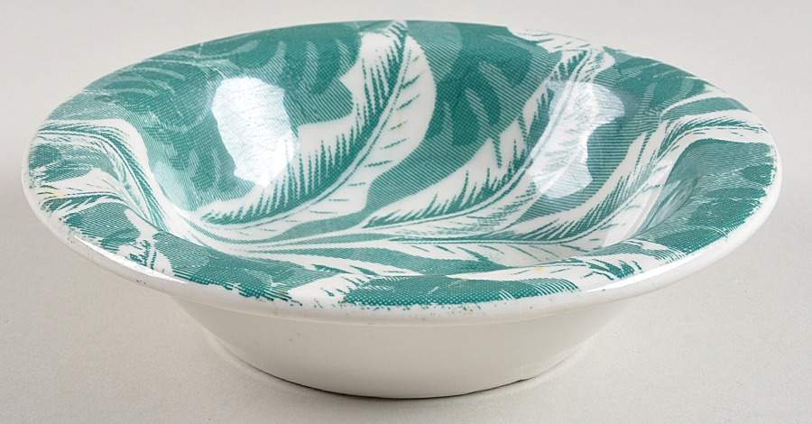 Palm Green Rim Cereal Bowl by Tepco-1