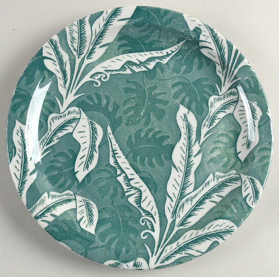 Palm Green Large Dinner Plate by Tepco-1
