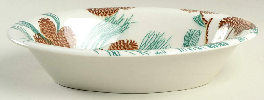 Needles and Pine (Design All Over) 10" Oval Vegetable Bowl by Tepco-1