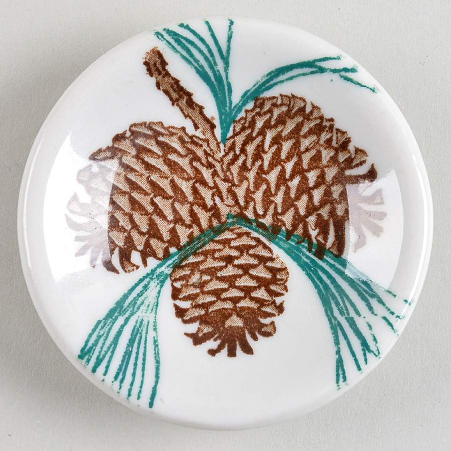 Needles and Pine (Design All Over) Butter Pat by Tepco-1