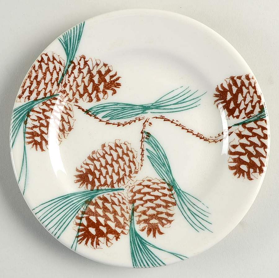 Needles and Pine (Design All Over) Small Bread & Butter Plate by Tepco-1