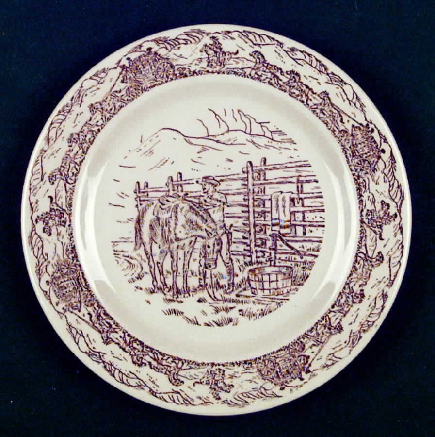 Western Traveler Brown Salad Plate by Tepco-1