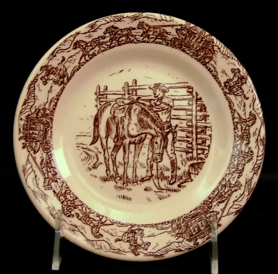 Western Traveler Brown Bread & Butter Plate by Tepco-1