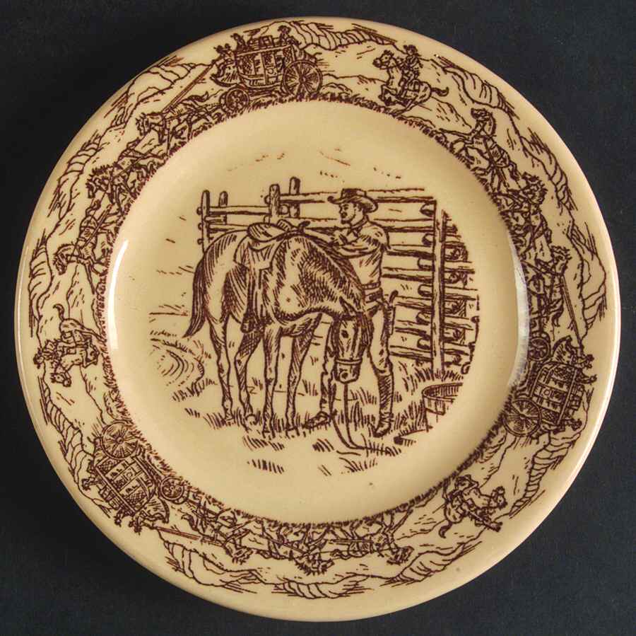 Western Traveler Brown Bread & Butter Plate by Tepco-1