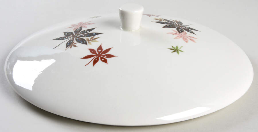 Calico Leaves Lid for Round Vegetable by Peter Terris-1