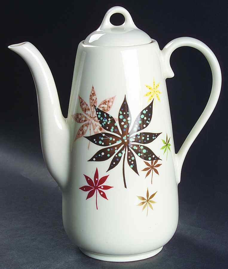 Calico Leaves Coffee Pot & Lid by Peter Terris-1