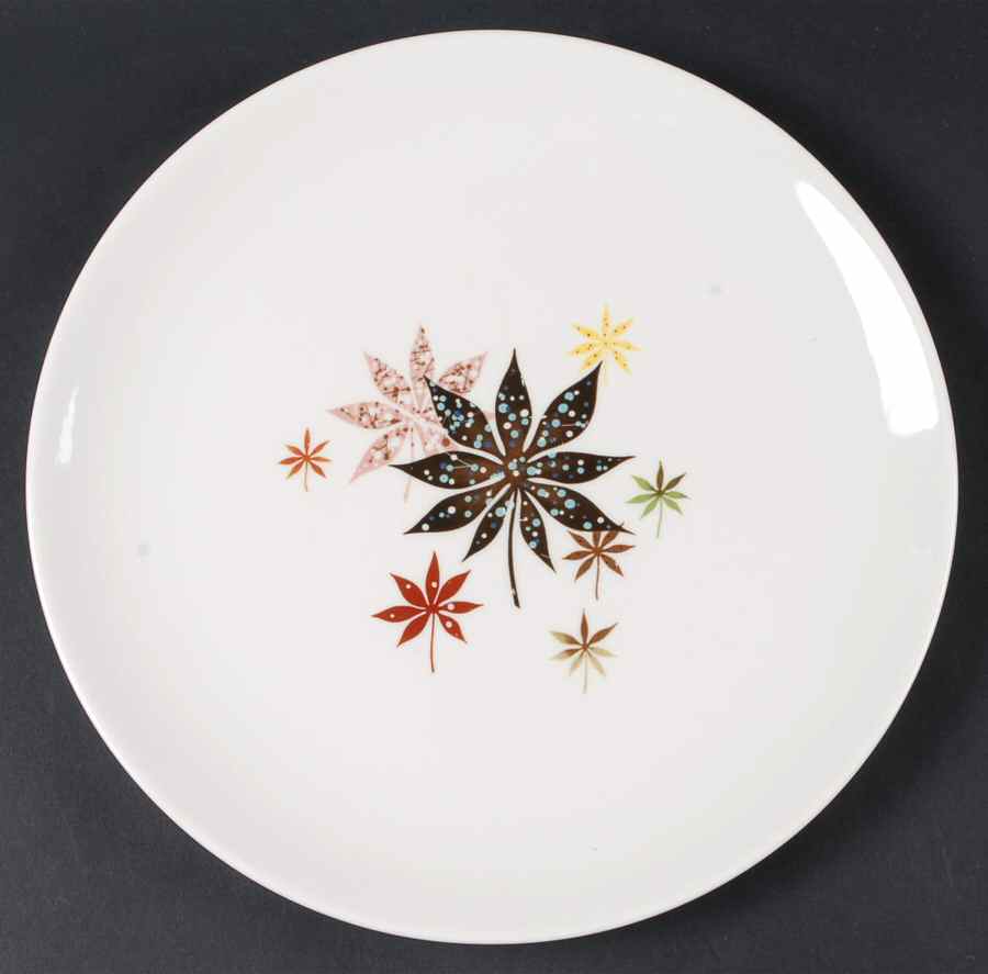 Calico Leaves 12" Chop Plate (Round Platter) by Peter Terris-1