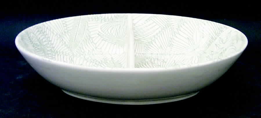 Sweet Grass Oval Divided Vegetable Bowl by Peter Terris-1