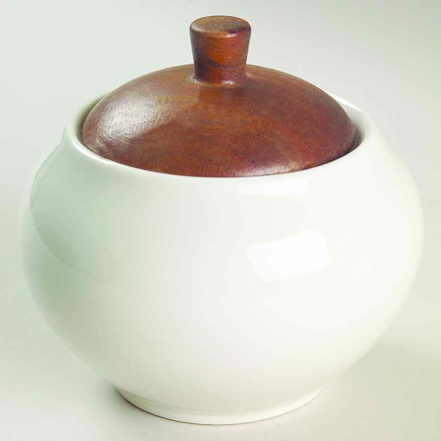 Terris White Sugar Bowl & Lid by Peter Terris-1