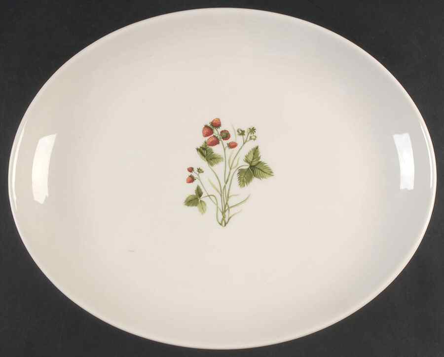 Wild Strawberry 13" Oval Serving Platter by Peter Terris-1