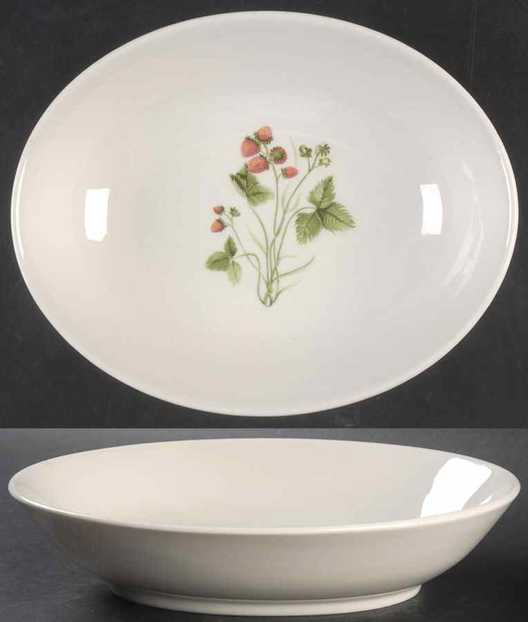 Wild Strawberry 9" Oval Vegetable Bowl by Peter Terris-1