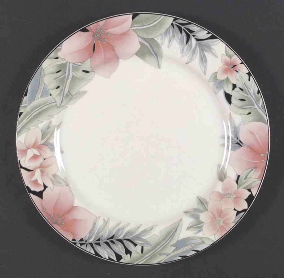Black Tropicana Dinner Plate by Towne House-1