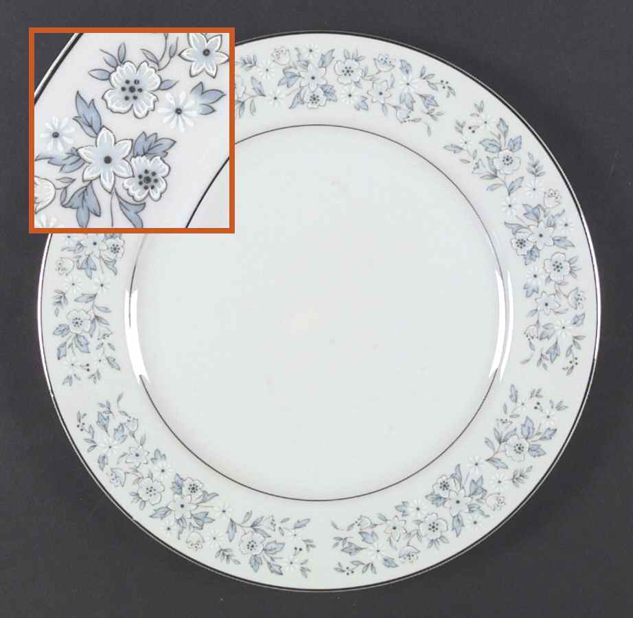 Brocade (Platinum Trim) Dinner Plate by Towne House-1