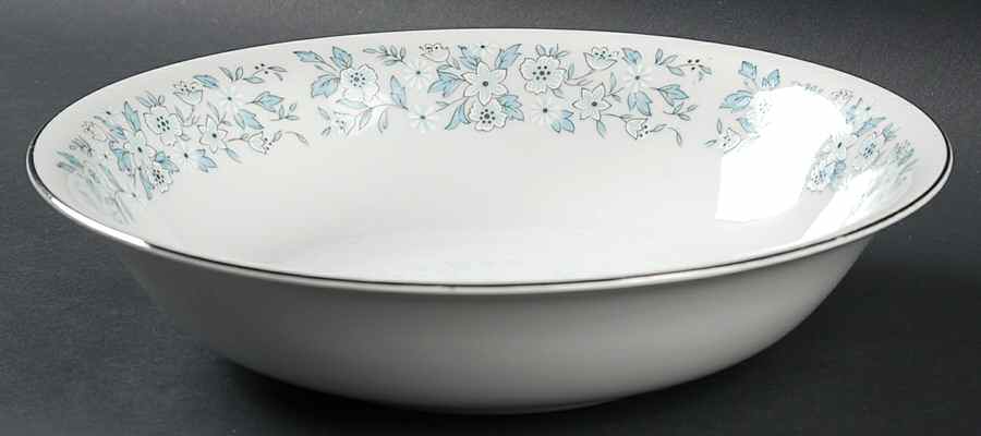 Brocade (Platinum Trim) 9" Round Vegetable Bowl by Towne House-1
