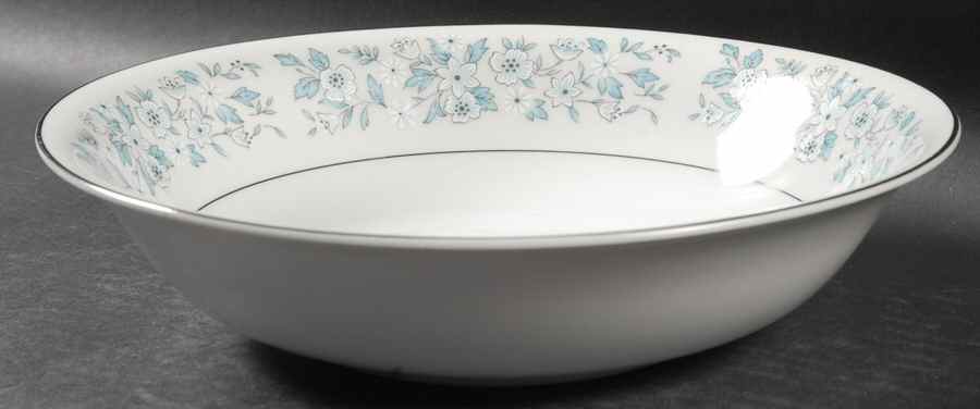 Brocade (Platinum Trim) 9" Round Vegetable Bowl by Towne House-1