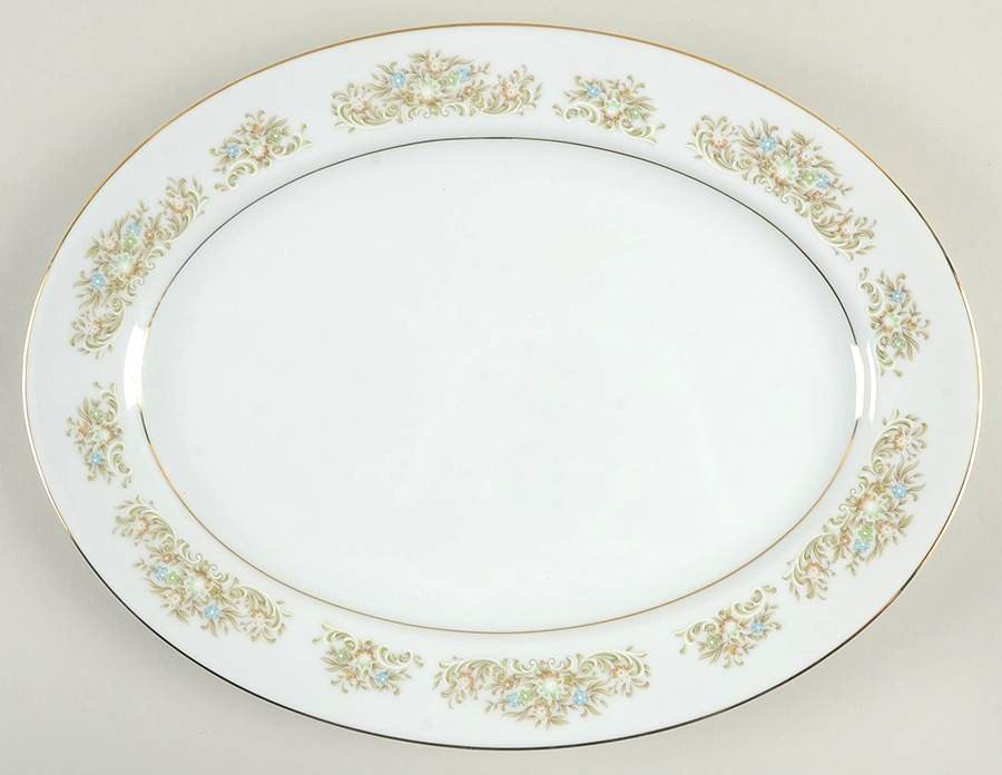 Delight 14" Oval Serving Platter by Towne House-1