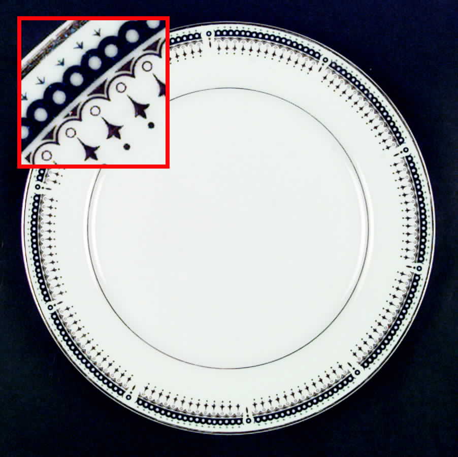 Golden Blue Dinner Plate by Towne House-1