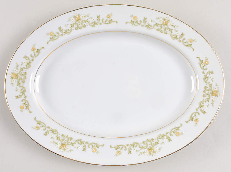 Golden Regal 12" Oval Serving Platter by Towne House-1