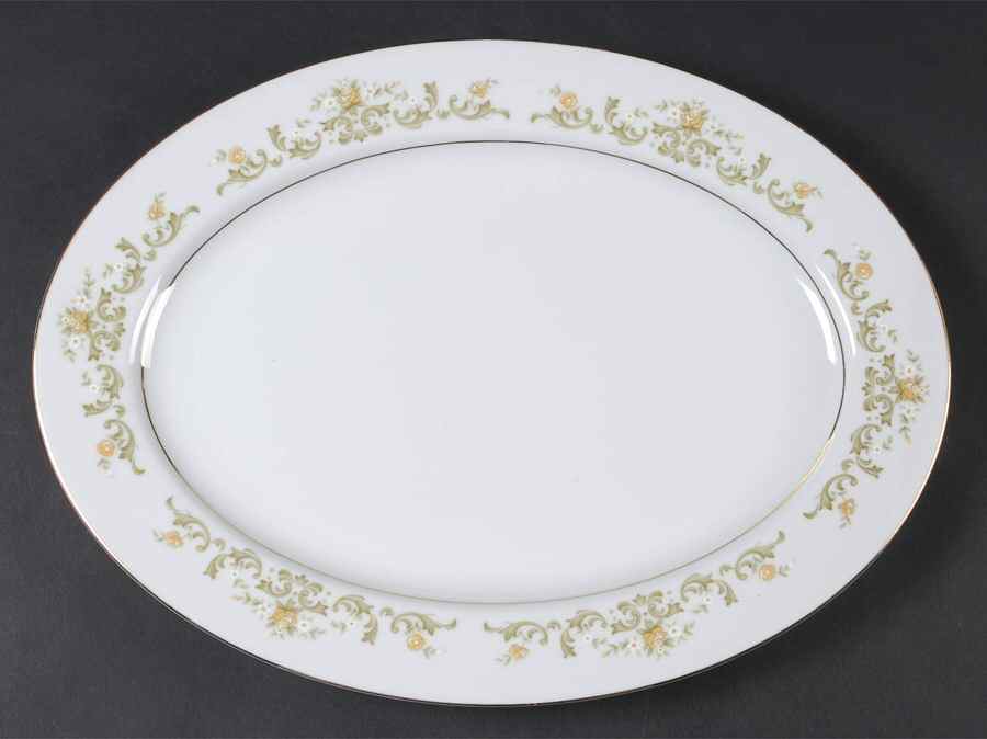 Golden Regal 14" Oval Serving Platter by Towne House-1