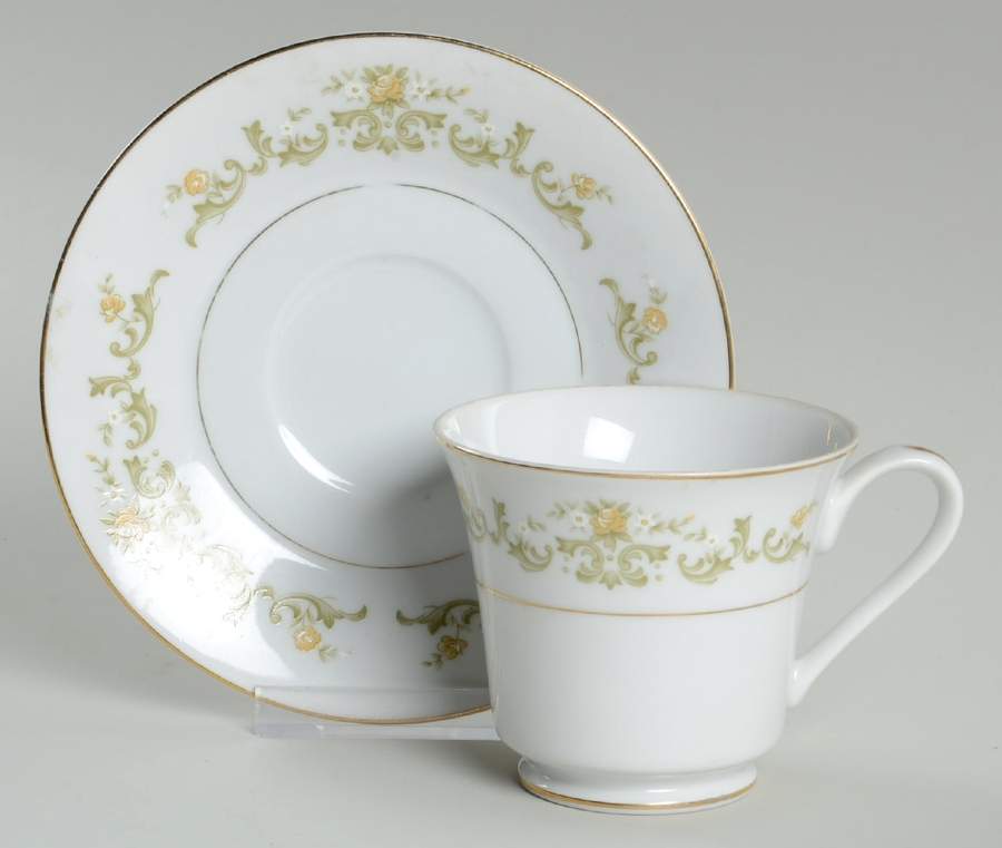 Golden Regal Footed Cup & Saucer Set by Towne House-1