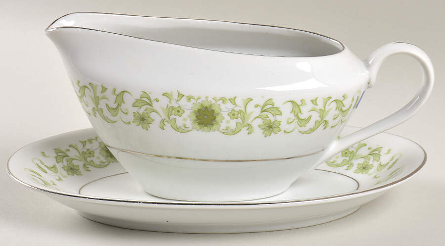 Green Dale Gravy Boat & Underplate/Relish by Towne House-1