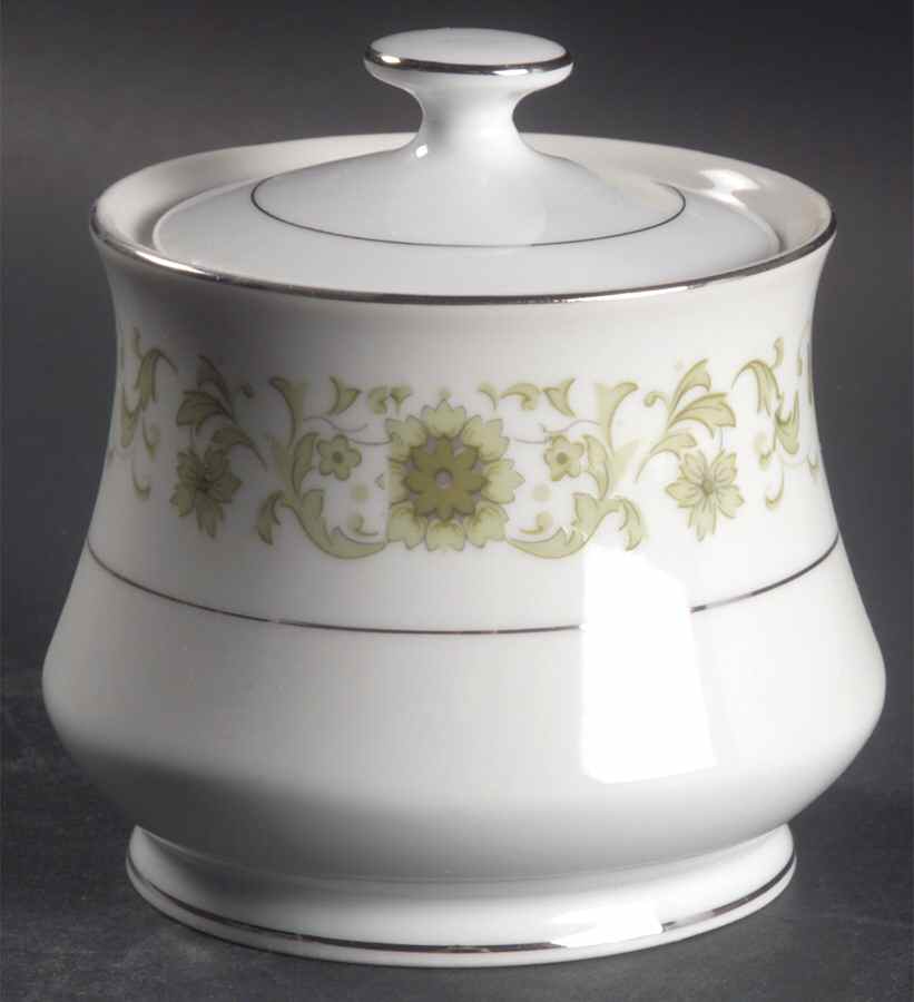 Green Dale Sugar Bowl & Lid by Towne House-1