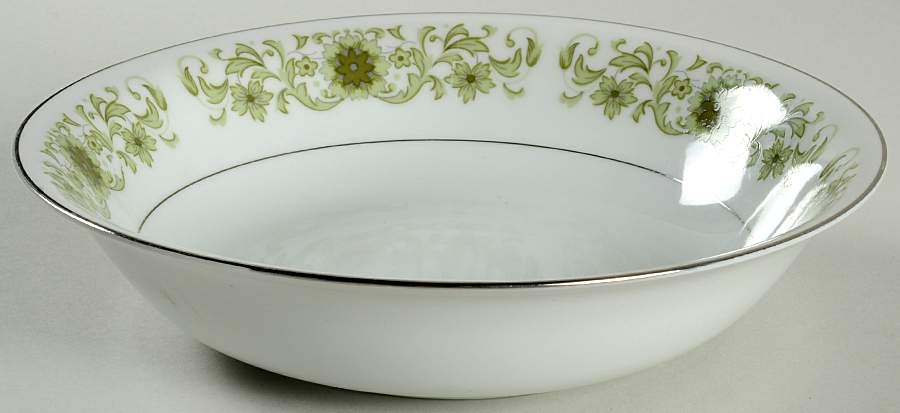 Green Dale 9" Round Vegetable Bowl by Towne House-1