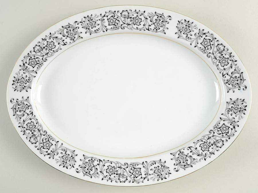 Isabella 14" Oval Serving Platter by Towne House-1