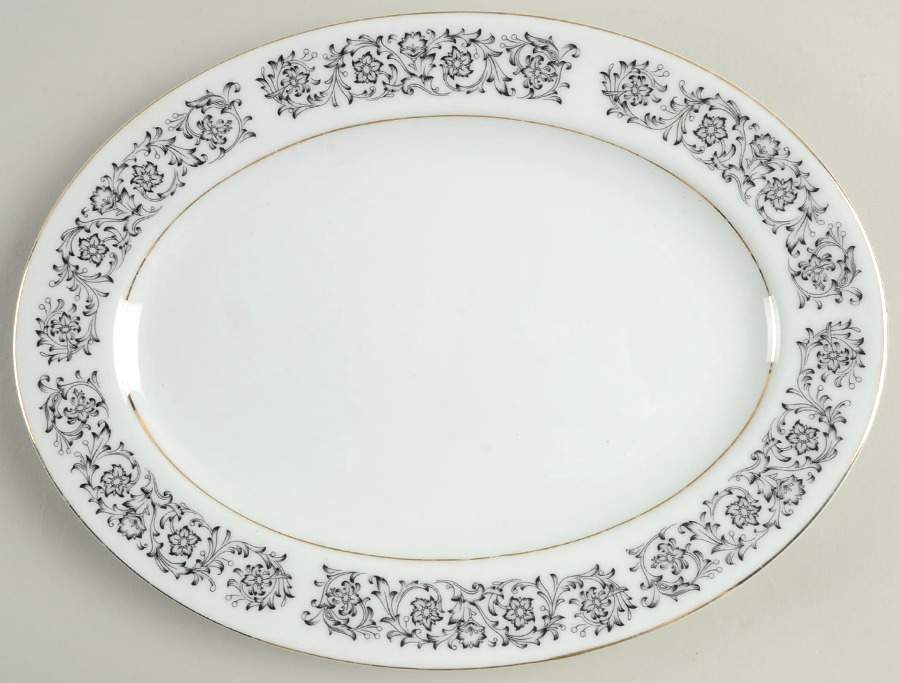Isabella 12" Oval Serving Platter by Towne House-1