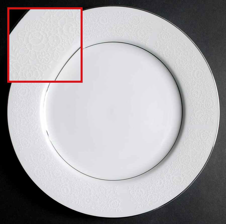 Platina Lace Dinner Plate by Towne House-1