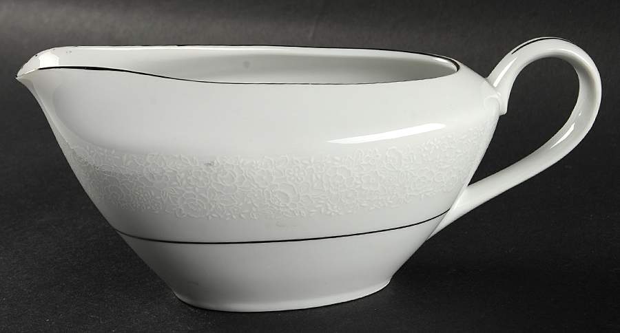 Platina Lace Gravy Boat by Towne House-1