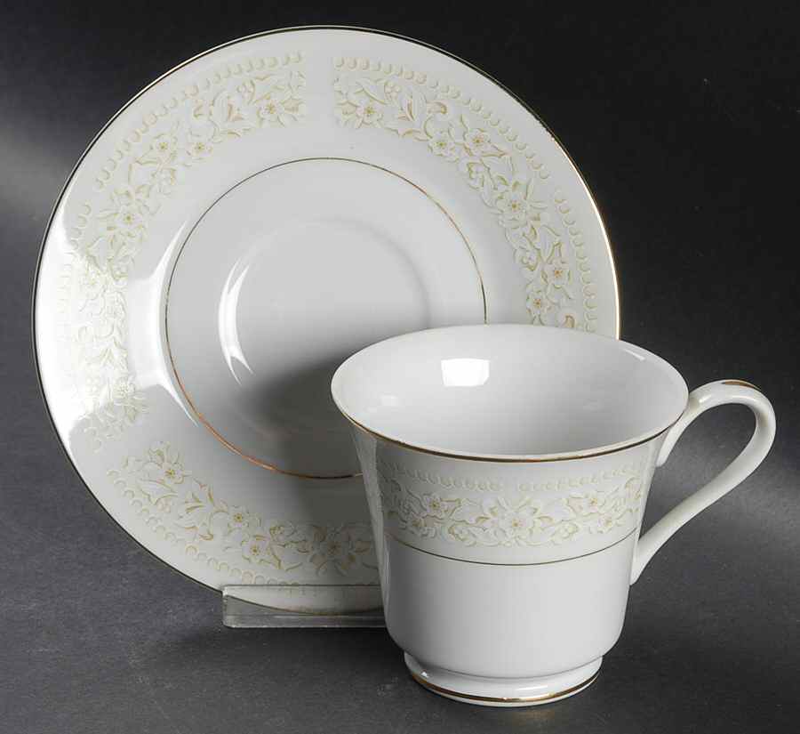Rhapsody Footed Cup & Saucer Set by Towne House-1