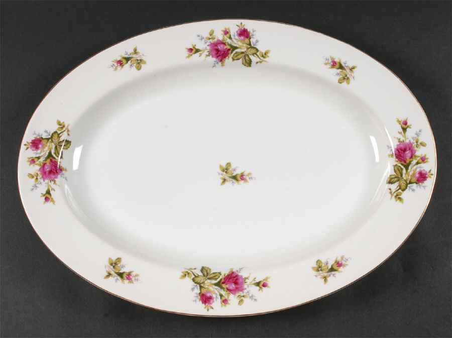 Moss Rose 16" Oval Serving Platter by Thames-1