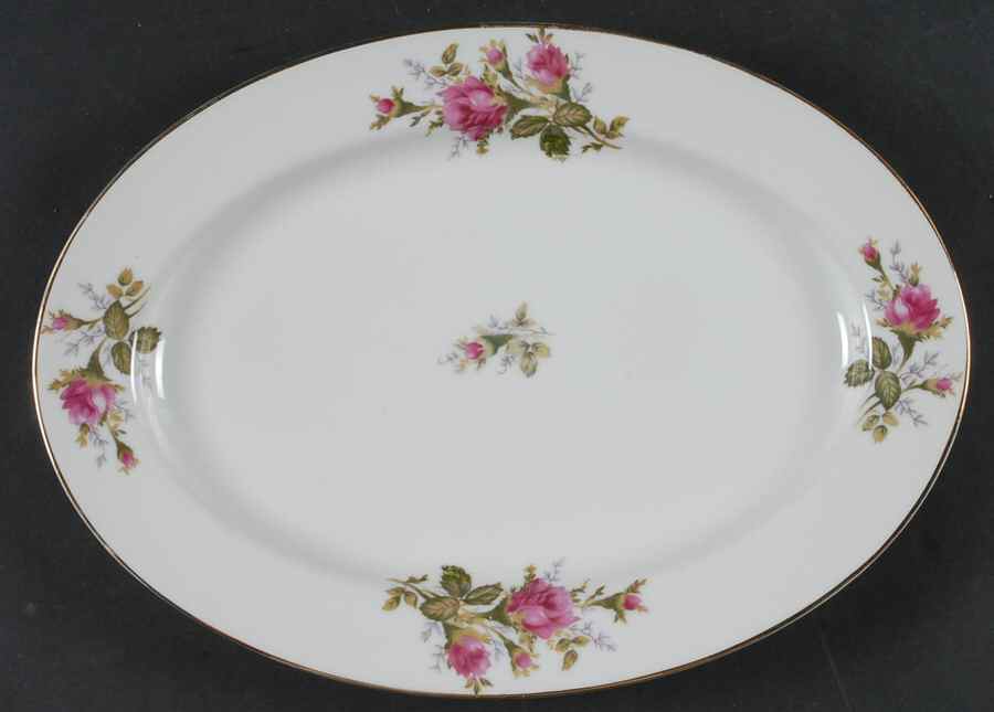 Moss Rose 12" Oval Serving Platter by Thames-1