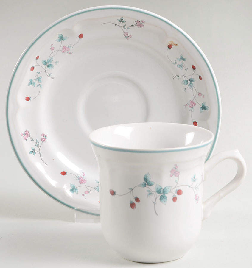 Summer Fruit Flat Cup & Saucer Set by Thailand-1