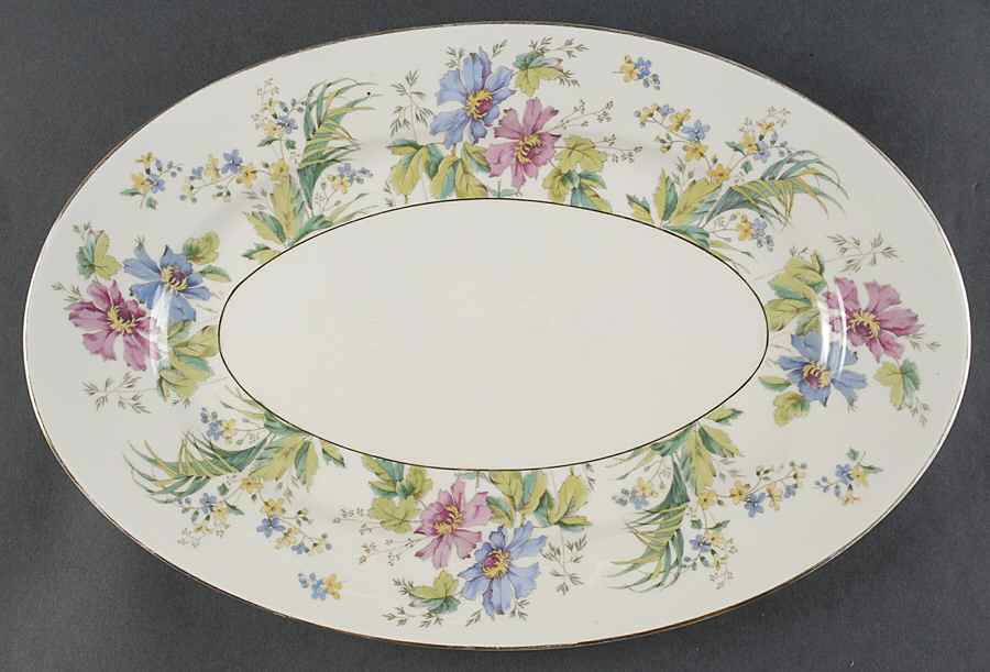 04491 (Cream Background) 15" Oval Serving Platter by Thomas-1