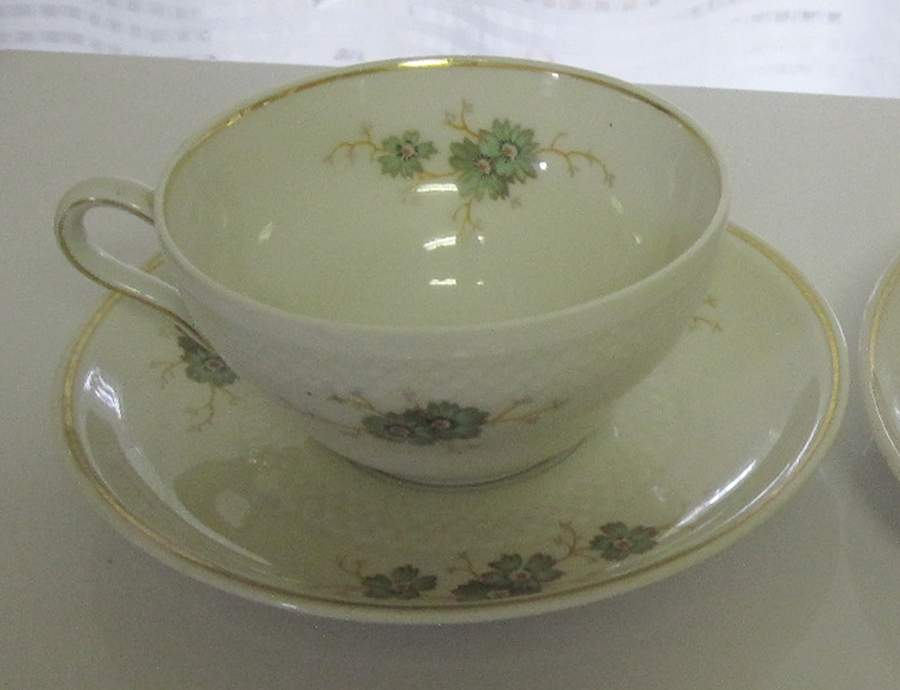 07077 (Cream) Footed Cup & Saucer Set by Thomas-1