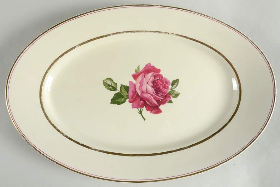 07360 (Cream Background) 15" Oval Serving Platter by Thomas-1
