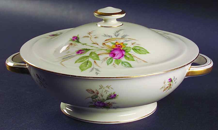 07470 (Cream Background, Embossed) Round Covered Vegetable by Thomas-1